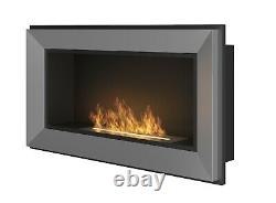 Bio Ethanol Fireplace Biofire Fire 900 INOX SIMPLE fire Frame Glass 90cm 0.9m