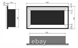 Bio Ethanol Fireplace Biofire Fire 900 INOX SIMPLE fire Frame Glass 90cm 0.9m