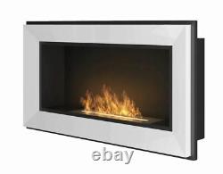 Bio Ethanol Fireplace Biofire Fire 900 White SIMPLE fire Frame Glass 90cm 0.9m