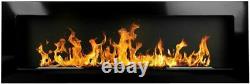 Bio Ethanol Fireplace Biofire Fire B2C Professional 1400 x 400 High Gloss Black