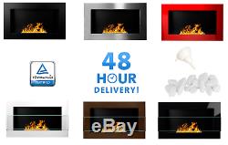 Bio Ethanol Fireplace Biofire Fire B2C Professional 650 x 400 /GLASS/ 6 Colours