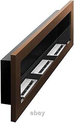 Bio Ethanol Fireplace Biofire Fire Bronze Wall Glass 1400 x 400 Modern Stylish