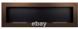 Bio Ethanol Fireplace Biofire Fire Bronze Wall Glass 1400 x 400 Modern Stylish