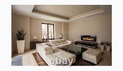 Bio Ethanol Fireplace Biofire Fire Gloss Black Wall Glass 1400 x 400 Modern
