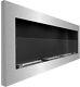 Bio Ethanol Fireplace Biofire Fire Stainless Steel Wall Glass 1400 X 400 Modern