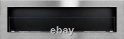 Bio Ethanol Fireplace Biofire Fire Stainless Steel Wall Glass 1400 x 400 Modern