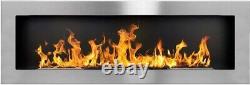 Bio Ethanol Fireplace Biofire Fire Stainless steel Wall Modern 1200 x 400