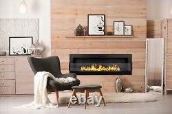 Bio Ethanol Fireplace Biofire Fire Stainless steel Wall Modern 1200 x 400