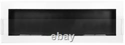 Bio Ethanol Fireplace Biofire Fire White Wall Modern 1200 x 400 Stylish