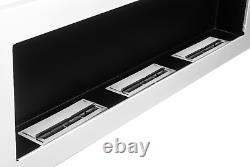 Bio Ethanol Fireplace Biofire Fire White Wall Modern 1200 x 400 Stylish