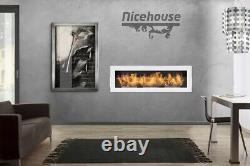 Bio Ethanol Fireplace Biofire Fire White Wall Modern 1200 x 400 Stylish