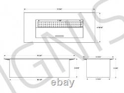 Bio Ethanol Fireplace Burner Insert 12 Inch Ventless Indoor/Outdoor Ignis