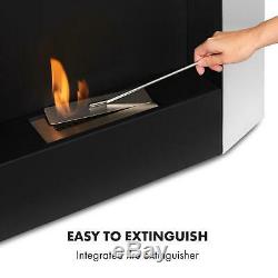 Bio Ethanol Fireplace Burner Space Heater SmokeFree Stainless Steel 0,8 2hours