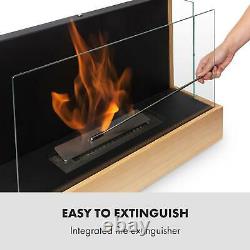 Bio Ethanol Fireplace Burner Space Heater Smoke Free Stainless Steel 0,8 Design