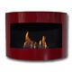 Bio Ethanol Fireplace Diana Deluxe Red High Gloss Wall Fire Place + Firebox 2l