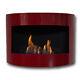 Bio Ethanol Fireplace Diana Deluxe Red High Gloss Wall Fire Place + Firebox 2l
