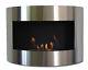Bio Ethanol Fireplace Diana Deluxe Black Stainless Steel Fire Place + Firebox