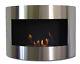 Bio Ethanol Fireplace Diana Deluxe Black Stainless Steel Fire Place + Firebox 2l