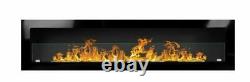 Bio Ethanol Fireplace Fire B2C Professional 1800 x 400 High Gloss Black Damaged