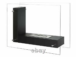 Bio Ethanol Fireplace Freestanding Modern, Ventless, Toughened Glass & Metal