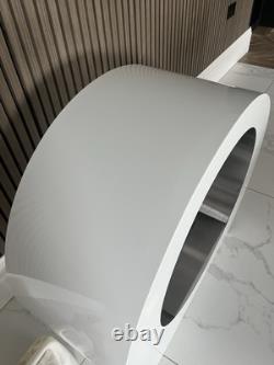 Bio Ethanol Fireplace Freestanding White lacquered Modern Stylish