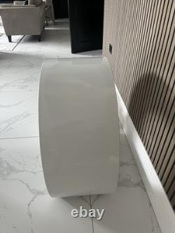 Bio Ethanol Fireplace Freestanding White lacquered Modern Stylish