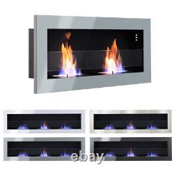 Bio Ethanol Fireplace Indoor Burner Fire Pit Wall Mount Fire Place Heater Stove
