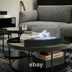 Bio Ethanol Fireplace Indoor Outdoor Garden Camping Glass Top Burner Fire Pit UK