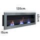 Bio Ethanol Fireplace Inset/wall Mount Stainless Steel Glass Biofire Fire Burner