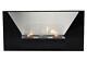 Bio Ethanol Fireplace Jasmin Deluxe Black Steel Wall Fire Place + Safety Glass