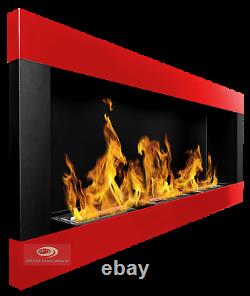 Bio Ethanol Fireplace LINEAR 1400 1200 900 650 ECO Alcohol Burner Insert & Glass