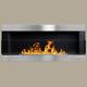 Bio Ethanol Fireplace Linear Line Eco Fire Wall Burner Colours Front Glass