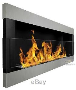 Bio Ethanol Fireplace Linear LINE ECO FIRE WALL BURNER COLOURS FRONT GLASS