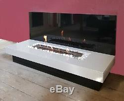 Bio Ethanol Fireplace Marble And Granite Table. Ex-Showroom