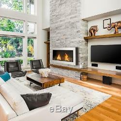 Bio Ethanol Fireplace Modern Wall mounted Smokeless Heating Living Room Home