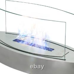 Bio Ethanol Fireplace Oval Tabletop Fire Bowl Indoor Outdoor Camping Fire Burner