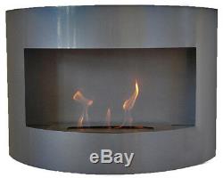 Bio Ethanol Fireplace RIVIERA DELUXE Wall Fire Place with Firebox 1 Liter