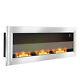 Bio Ethanol Fireplace Real Fire Frame 2/3 Burner Wall/insert W Protective Glass