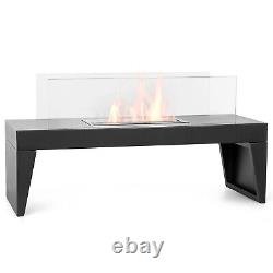 Bio-Ethanol Fireplace Stand Fireplace Room Divider 80 x 30 x 41 cm Decorative Fireplace Oven