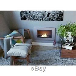 Bio Ethanol Fireplace Wall Eco Fire Burner Modern Design in Red including Glass