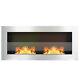 Bio Ethanol Fireplace Wall/insert Biofire Fire Burner Stainless Steel 900x400mm