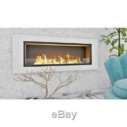 Bio Ethanol Fireplace Wall Mounted Eco Fire Decofire 150cm 10 burners with glass