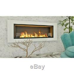 Bio Ethanol Fireplace Wall Mounted Eco Fire Decofire 150cm 10 burners with glass