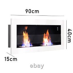 Bio Ethanol Fireplace Wall Mounted/Inset Burner Biofire with Glass Indoor Heater