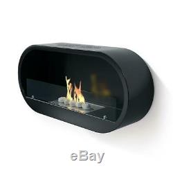 Bio-Ethanol Fireplace Wall Mounted Real Flame Stones 6L Fuel Indoor Outdoor Fire