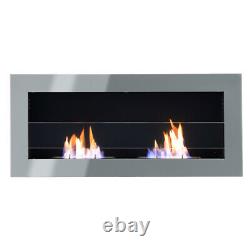 Bio Ethanol Fireplace Wall Mounted/recessed Fire Burner Flame Adjustable Heater