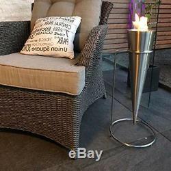 Bio Ethanol Gel Fireplace Monaco Torch Wall/Stand Fireplace Stainless Steel 65cm