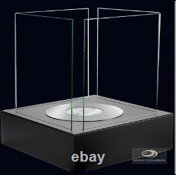 Bio Ethanol Glass Fireplace Portable Patio Garden Inner Eco Burner Large 52cm