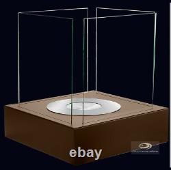 Bio Ethanol Glass Fireplace Portable Patio Garden Inner Eco Burner Large 52cm