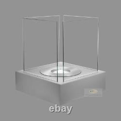 Bio Ethanol Glass Fireplace Portable Patio Garden Inner Eco Burner Large 52cm